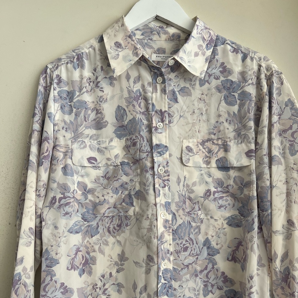 Equipment Silk Floral Button Down Shirt Gem